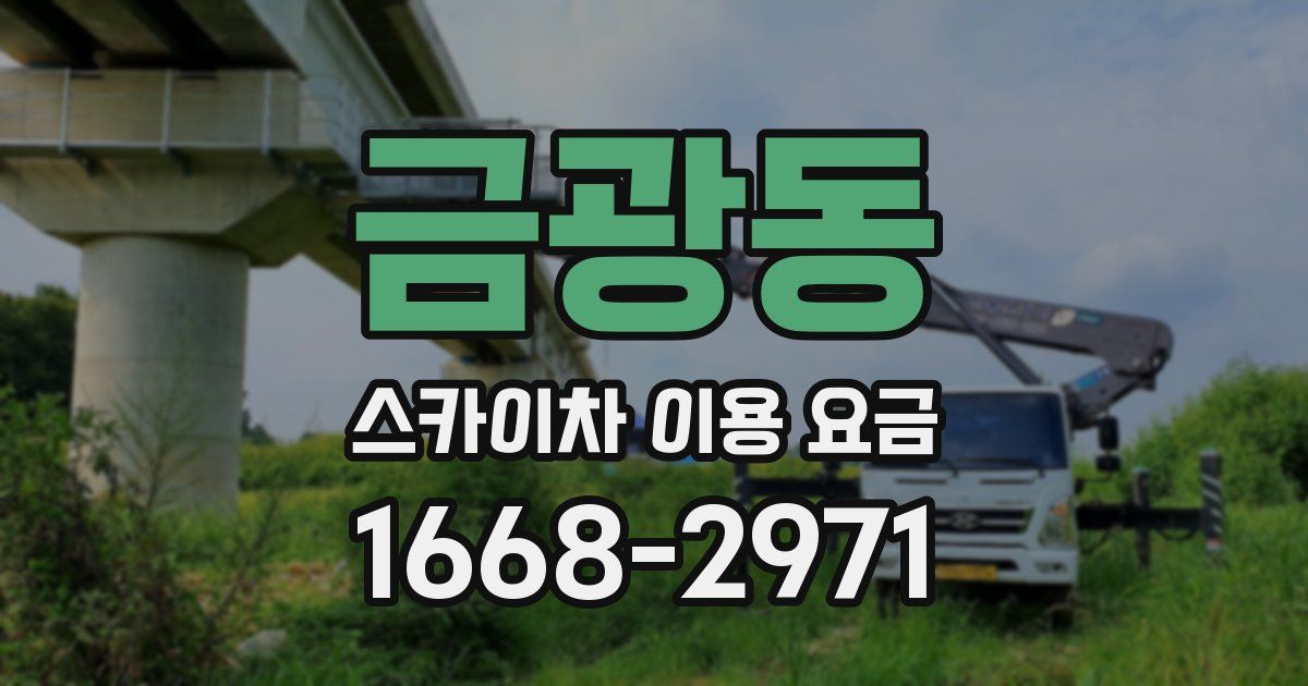 금광동 스카이차 이용 요금