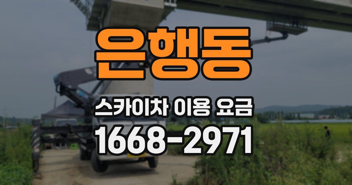 은행동 스카이차 이용 요금
