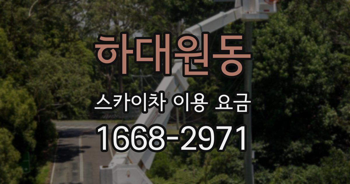 하대원동 스카이차 이용 요금