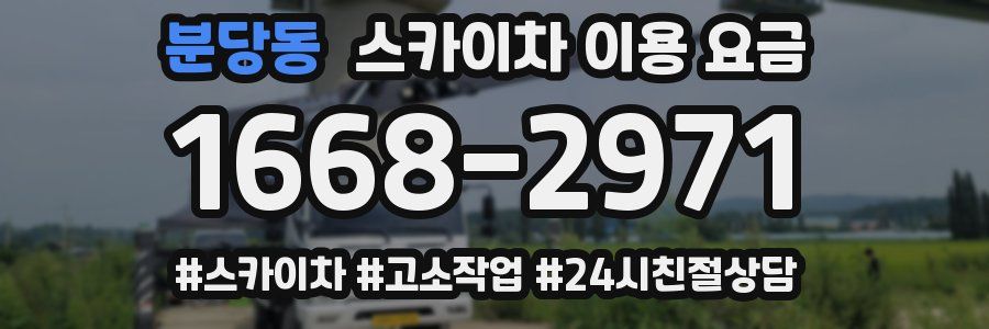분당동 스카이차 이용 요금