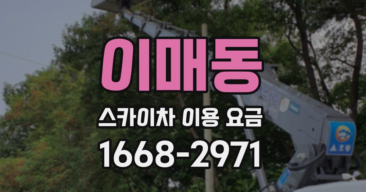 이매동 스카이차 이용 요금