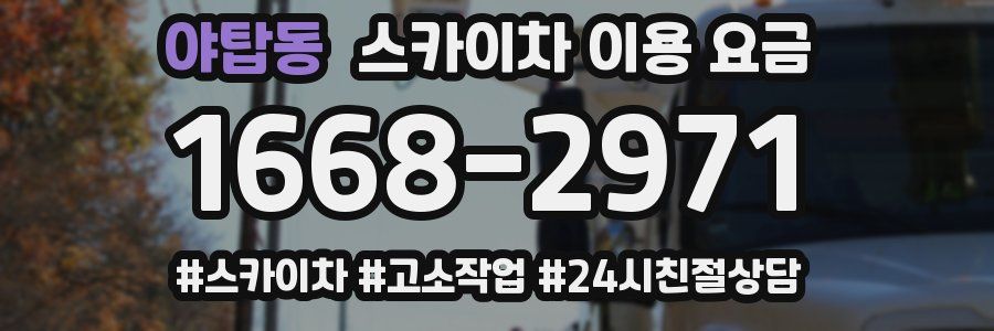 야탑동 스카이차 이용 요금