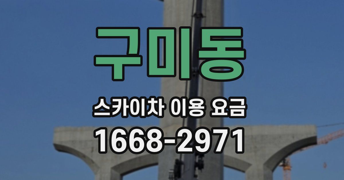 구미동 스카이차 이용 요금