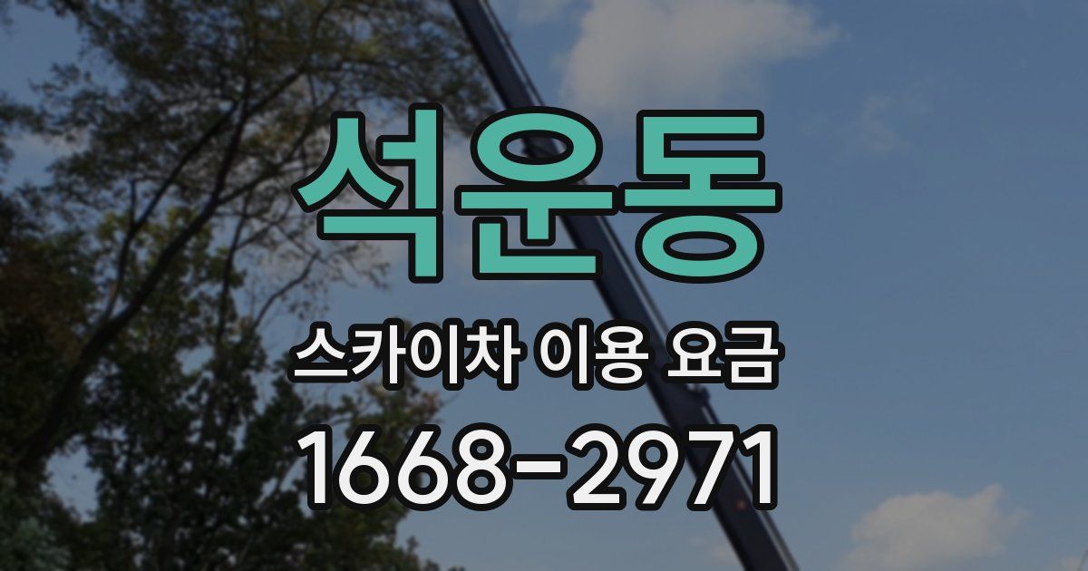 석운동 스카이차 이용 요금