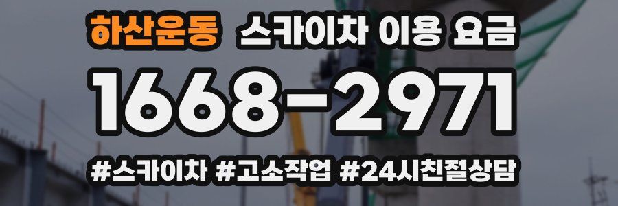 하산운동 스카이차 이용 요금