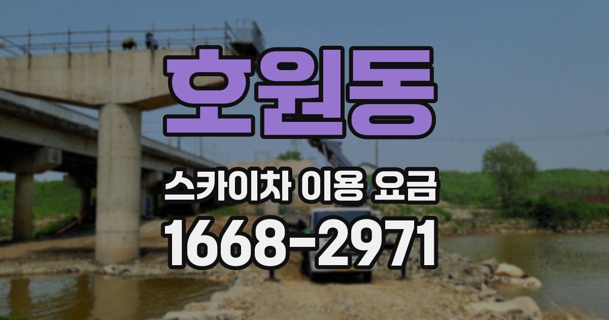 호원동 스카이차 이용 요금