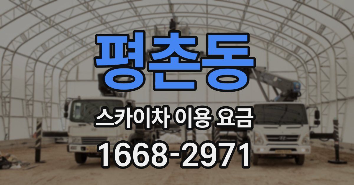 평촌동 스카이차 이용 요금