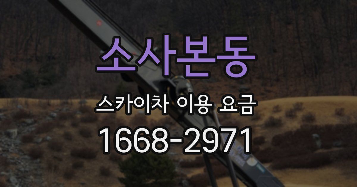소사본동 스카이차 이용 요금