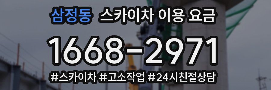삼정동 스카이차 이용 요금