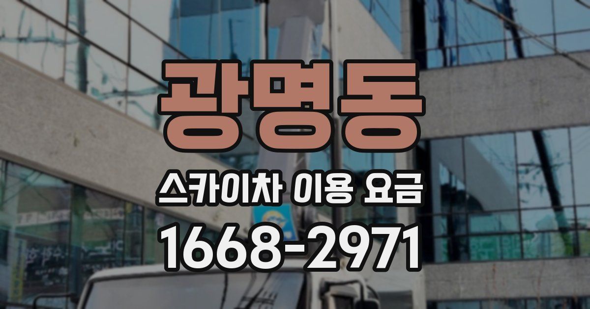 광명동 스카이차 이용 요금