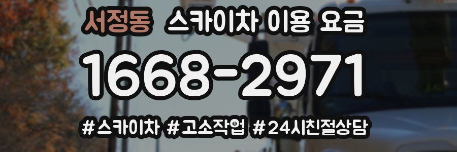 서정동 스카이차 이용 요금