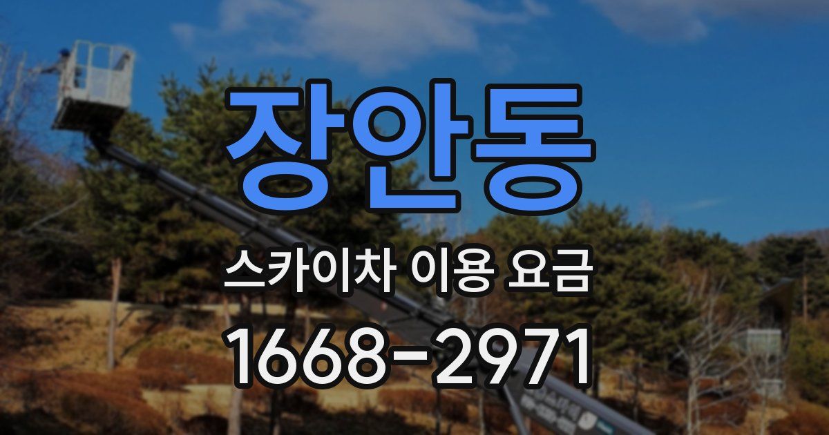 장안동 스카이차 이용 요금