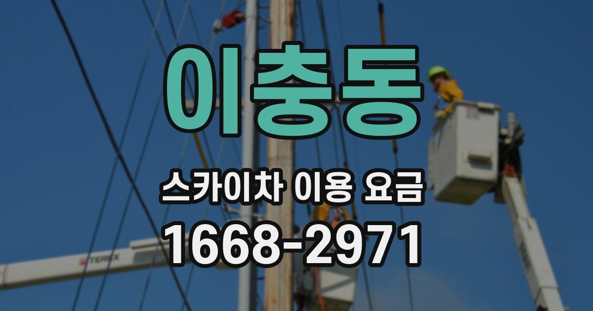 이충동 스카이차 이용 요금