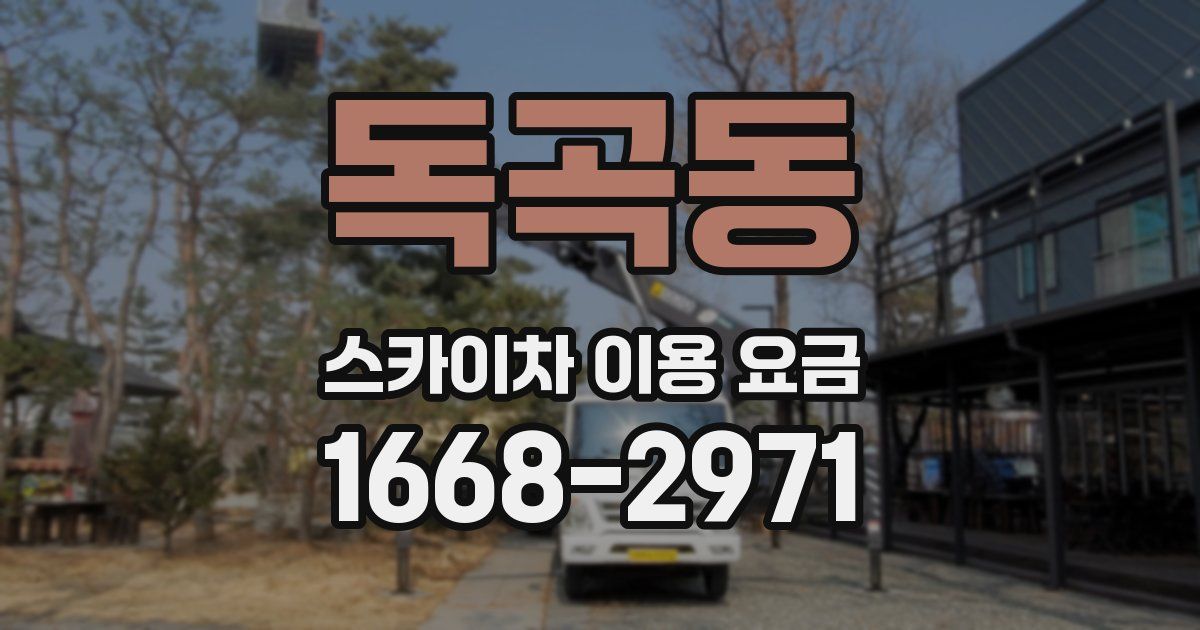 독곡동 스카이차 이용 요금