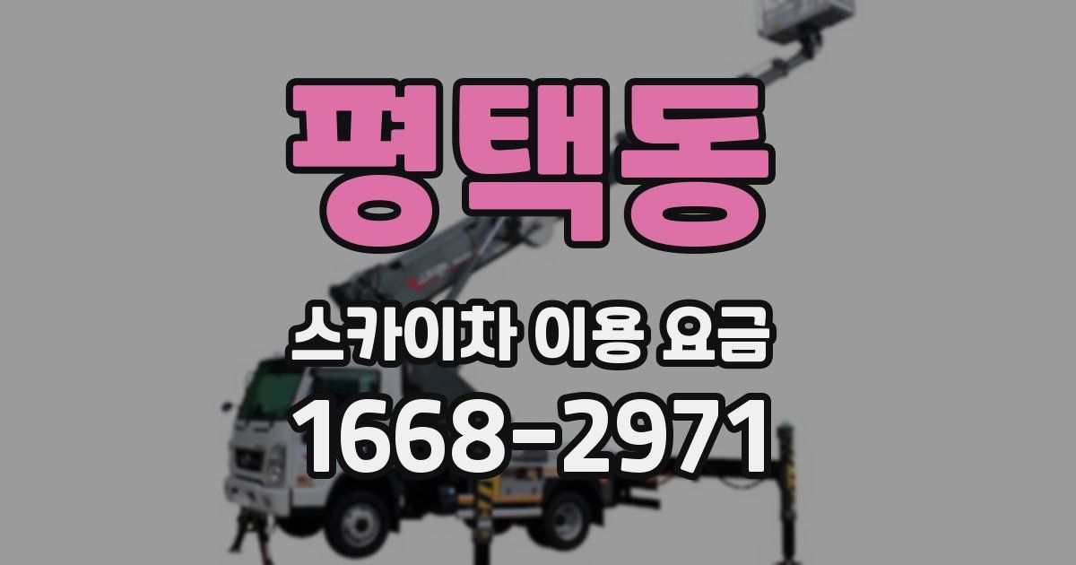 평택동 스카이차 이용 요금