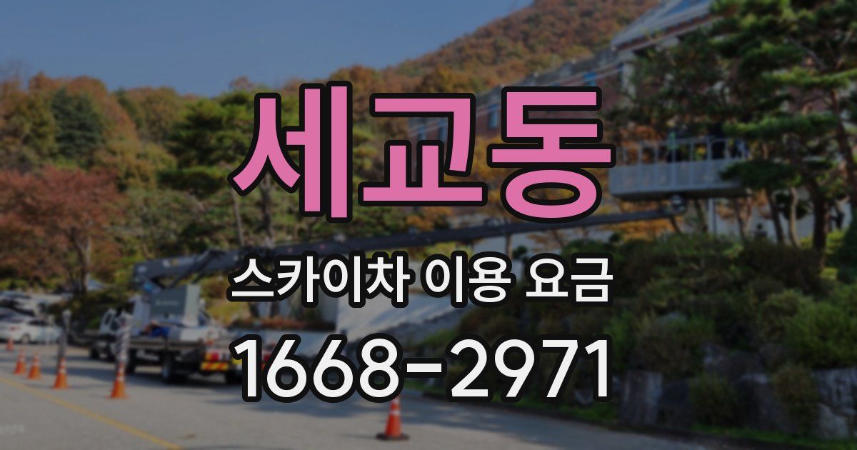 세교동 스카이차 이용 요금