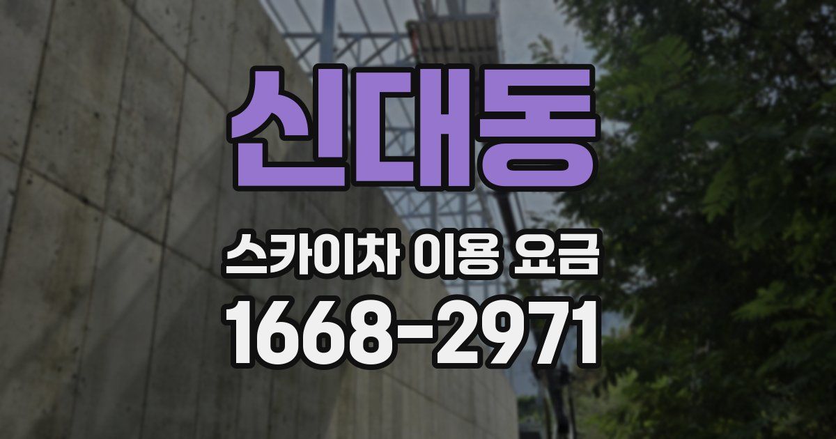 신대동 스카이차 이용 요금