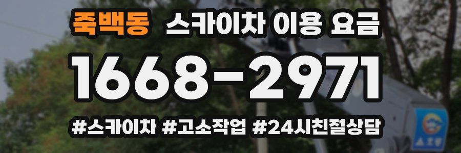 죽백동 스카이차 이용 요금