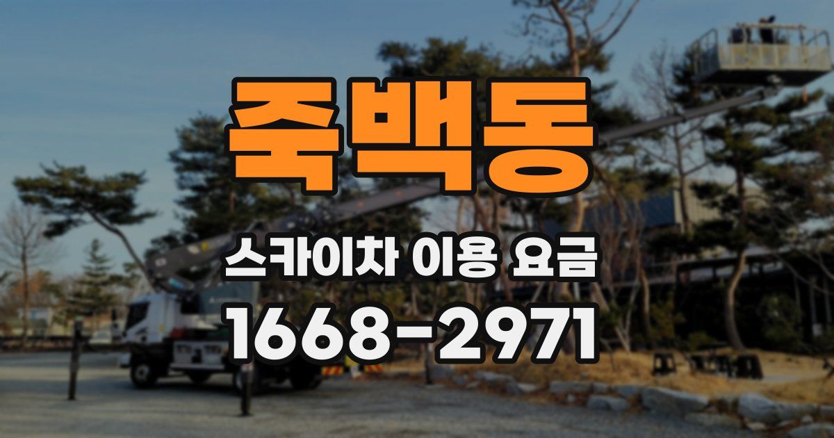 죽백동 스카이차 이용 요금