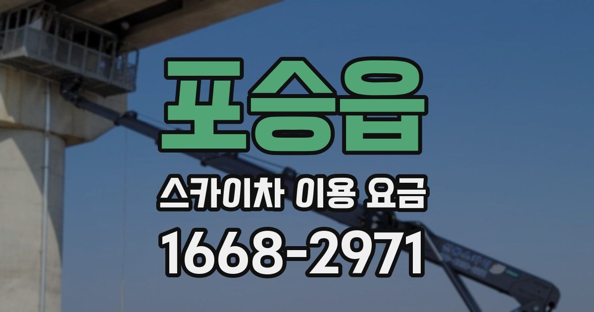 포승읍 스카이차 이용 요금