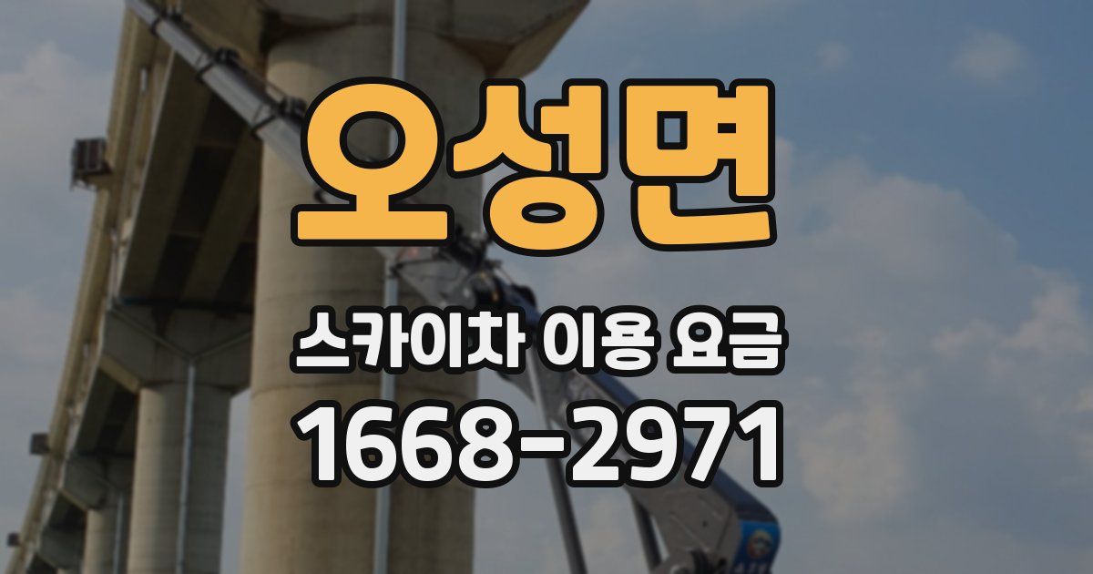 오성면 스카이차 이용 요금
