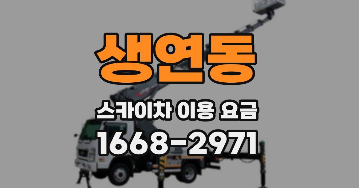 생연동 스카이차 이용 요금