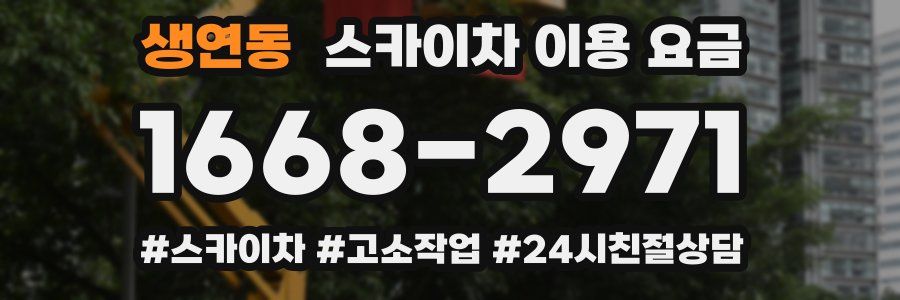 생연동 스카이차 이용 요금