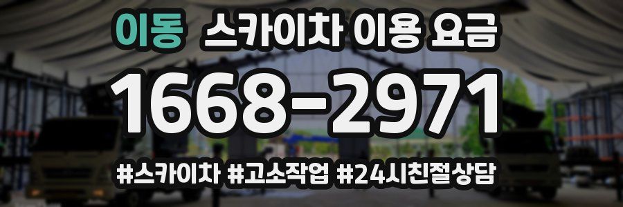 이동 스카이차 이용 요금