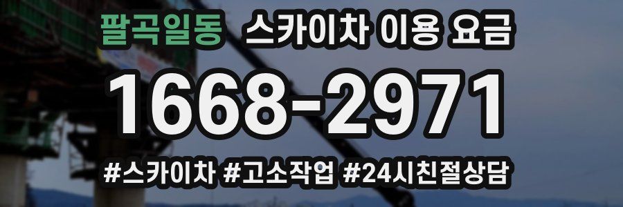 팔곡일동 스카이차 이용 요금