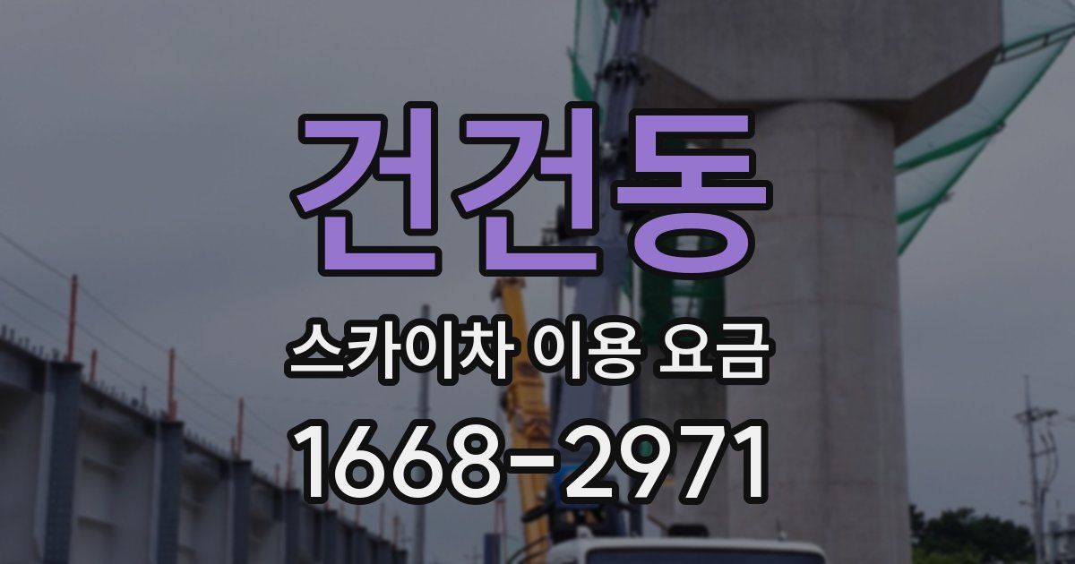 건건동 스카이차 이용 요금