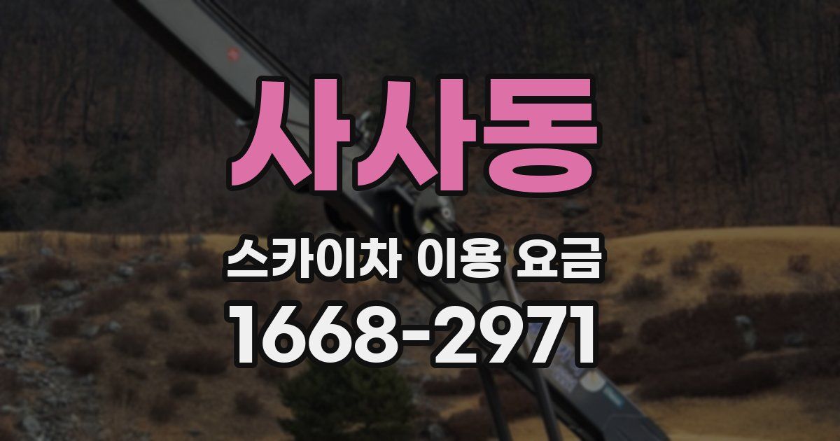 사사동 스카이차 이용 요금