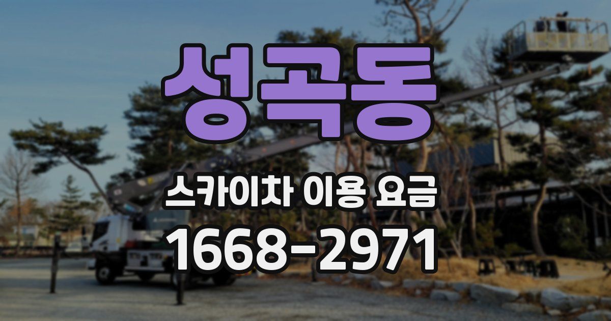 성곡동 스카이차 이용 요금