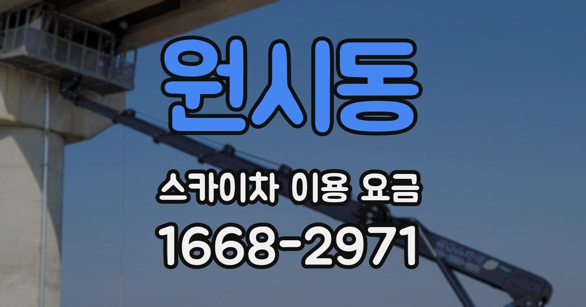 원시동 스카이차 이용 요금