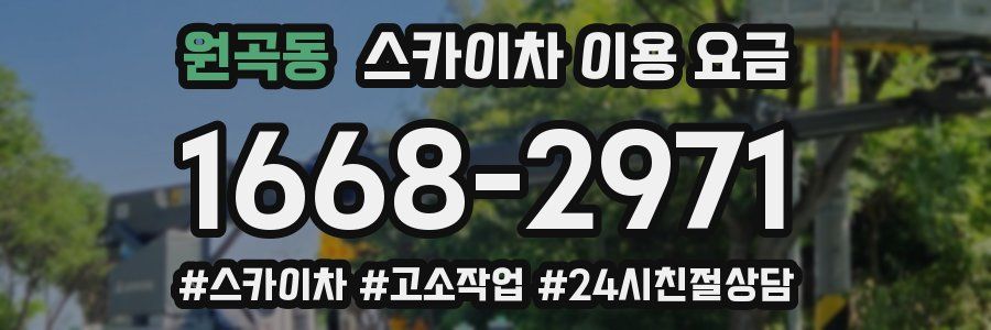 원곡동 스카이차 이용 요금
