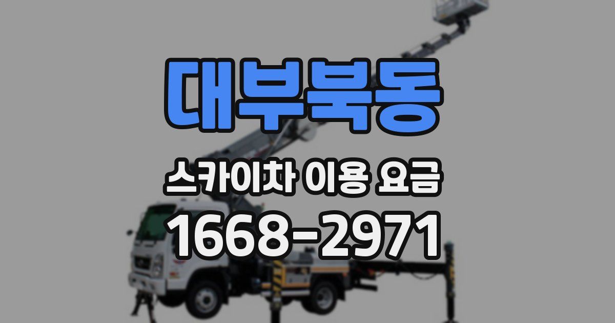 대부북동 스카이차 이용 요금