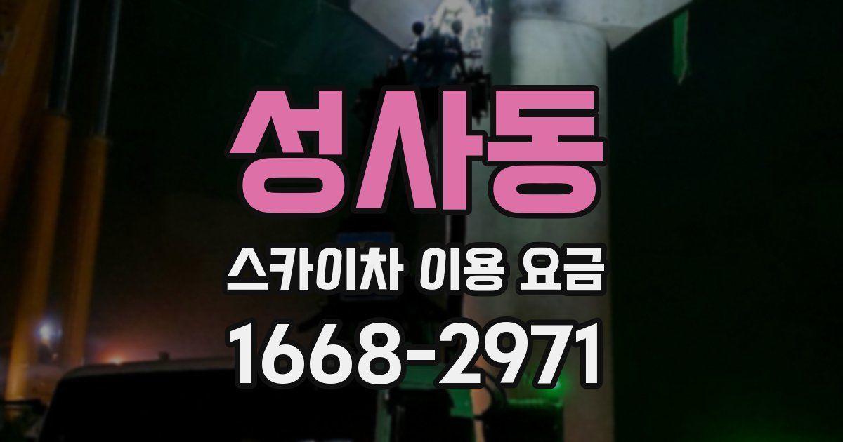 성사동 스카이차 이용 요금