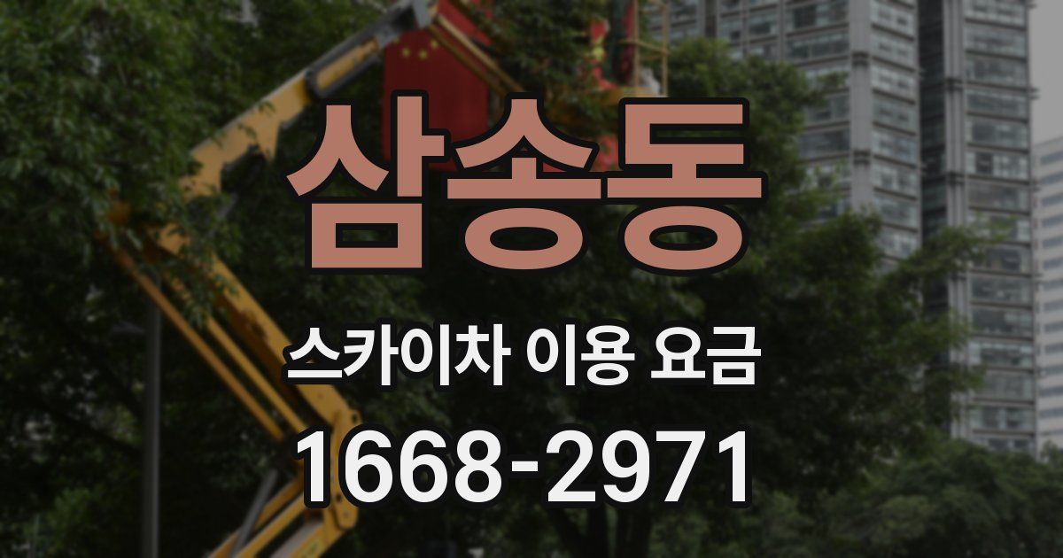 삼송동 스카이차 이용 요금