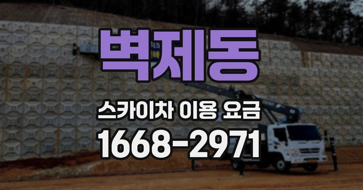 벽제동 스카이차 이용 요금