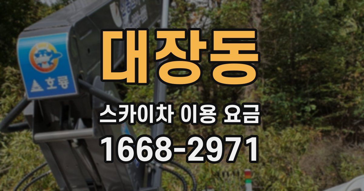 대장동 스카이차 이용 요금