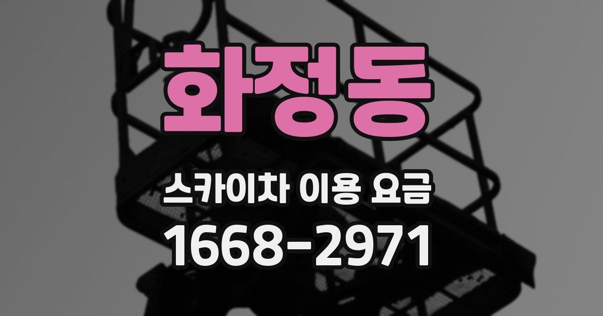 화정동 스카이차 이용 요금
