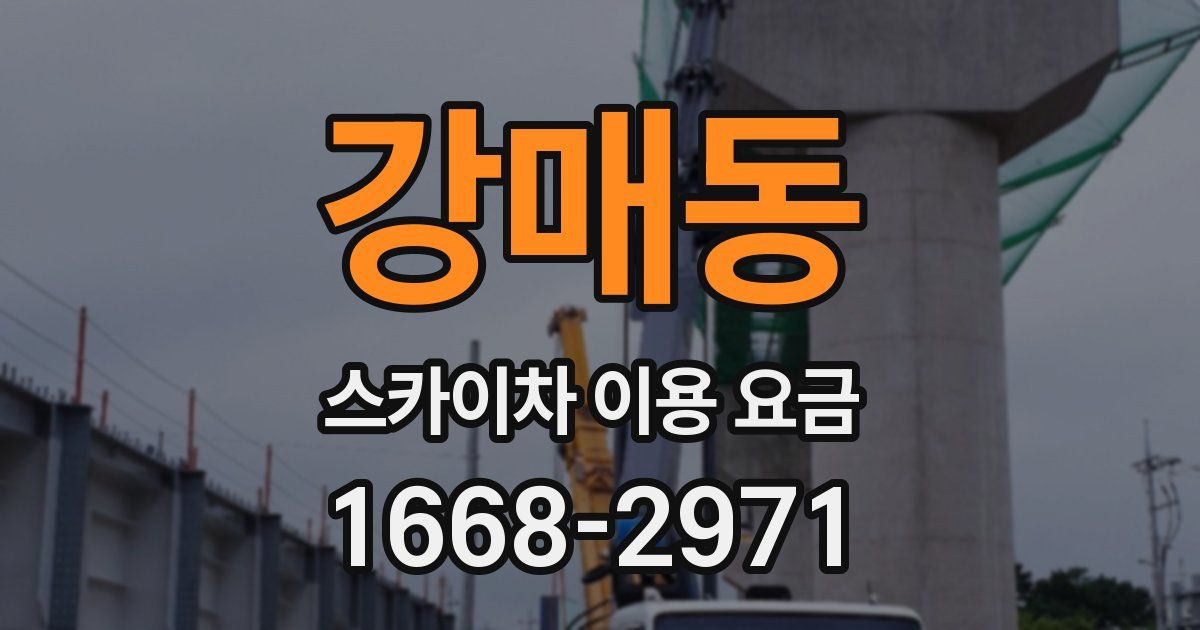 강매동 스카이차 이용 요금
