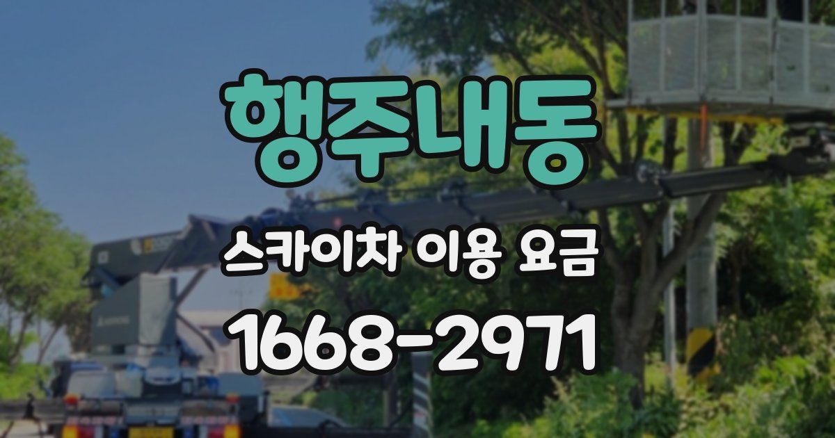 행주내동 스카이차 이용 요금