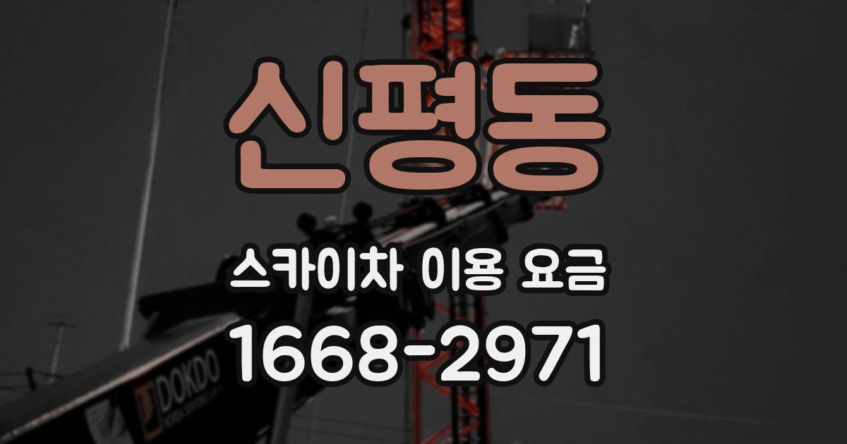 신평동 스카이차 이용 요금