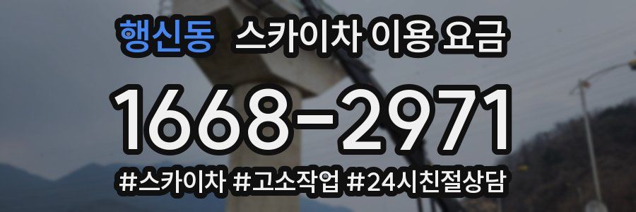 행신동 스카이차 이용 요금