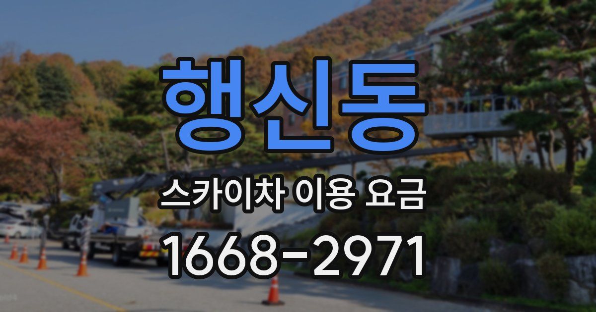 행신동 스카이차 이용 요금
