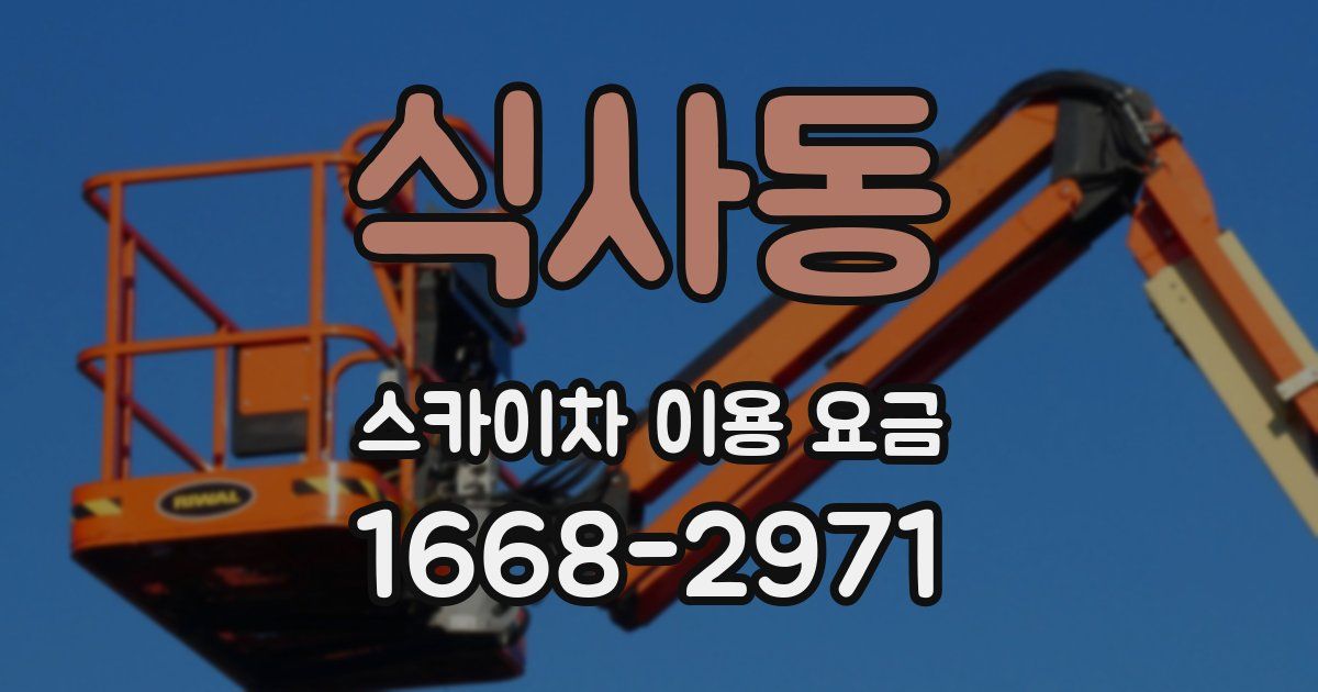 식사동 스카이차 이용 요금
