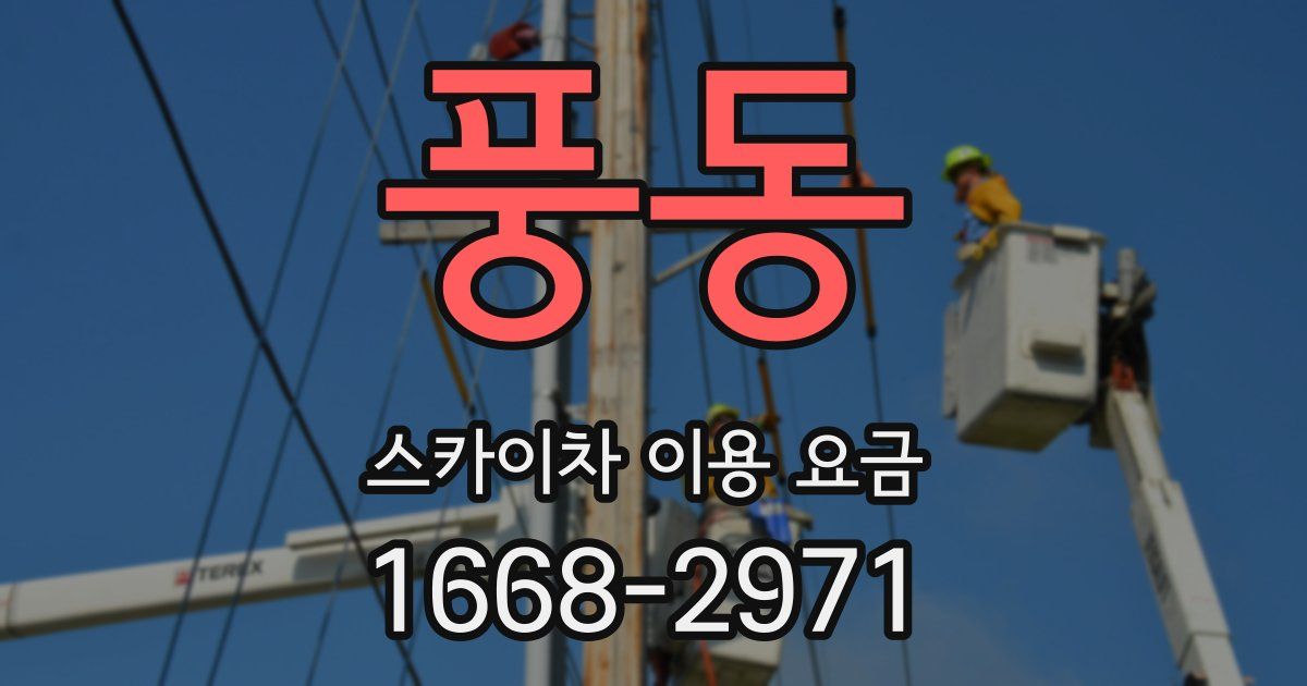 풍동 스카이차 이용 요금