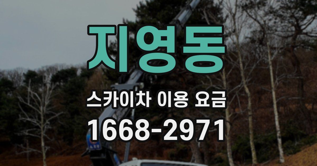 지영동 스카이차 이용 요금