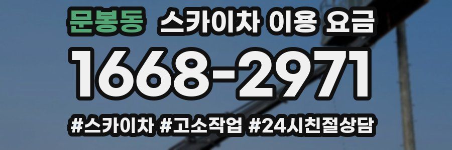 문봉동 스카이차 이용 요금