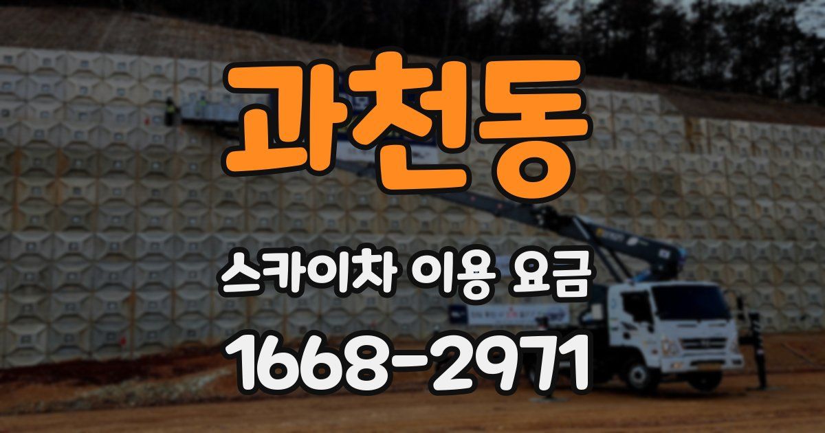 과천동 스카이차 이용 요금